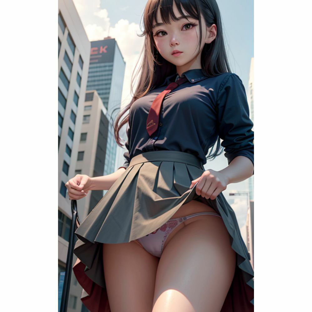 サンプル画像1:スカートのナカ(AI美女) [d_296327]