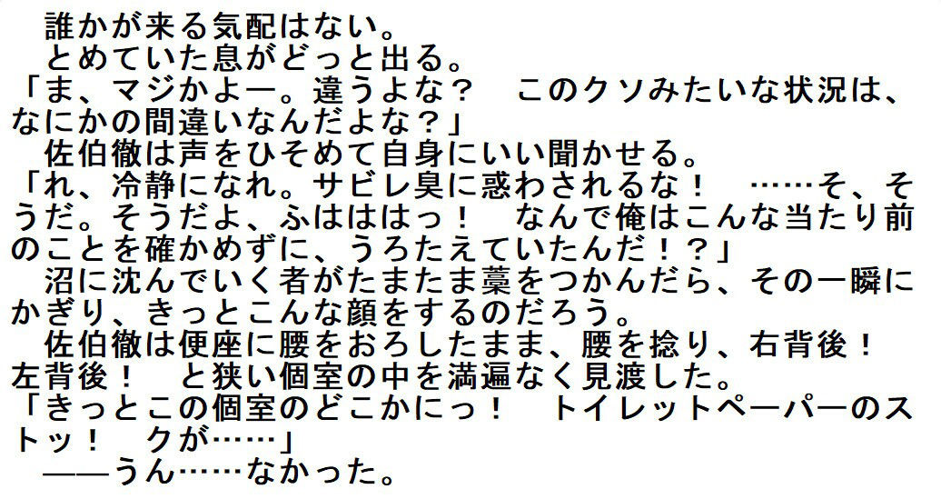 サンプル画像3:トイレットペーパー不使用の受容(丸不精) [d_296416]