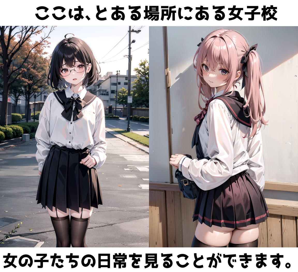 サンプル画像1:【野外露出】制服姿のエッチな撮影会を開催中？！(kawaii創造) [d_296918]