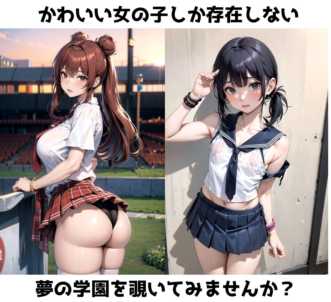 サンプル画像2:【野外露出】制服姿のエッチな撮影会を開催中？！(kawaii創造) [d_296918]