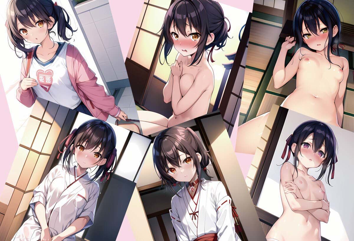 サンプル画像4:巫女服姿の妹と脱衣ポーカー勝負［AI挿絵つき短編小説］(ウーパーそふと) [d_299851]