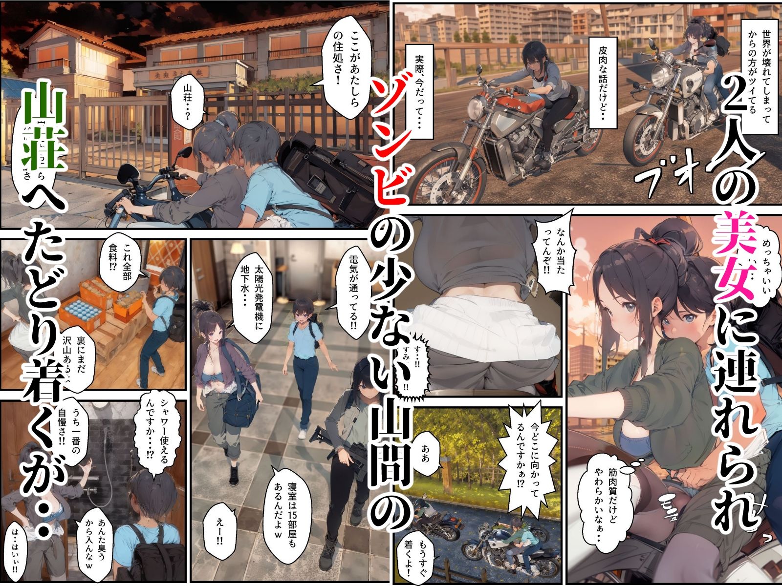 サンプル画像2:終末世界で性欲処理係に任命された話(行け！軟中柔道部) [d_300990]