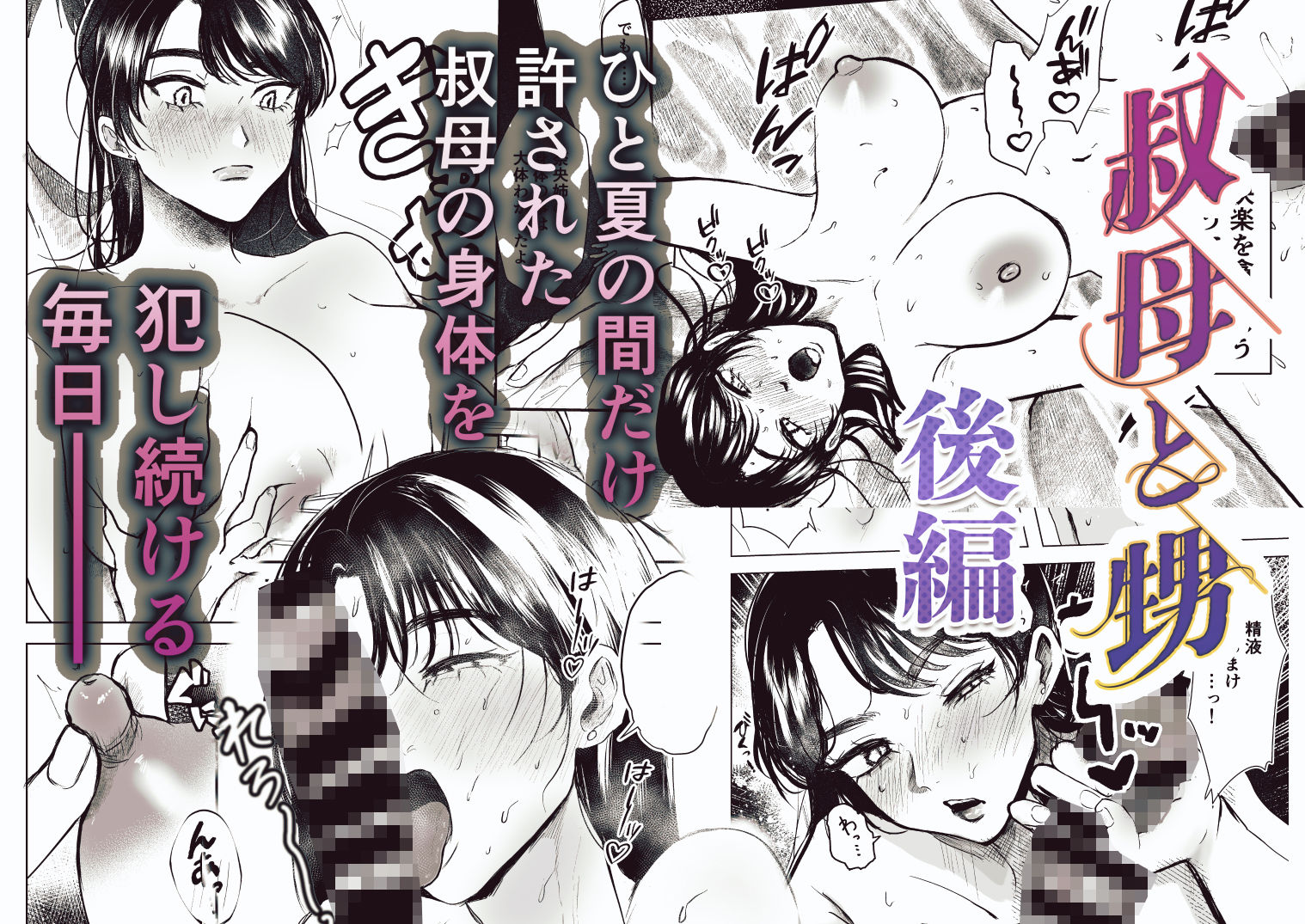 サンプル画像1:叔母と甥〜姉御肌の叔母とひと夏の近親相姦浮気セックス〜後編(葦の性交は罪) [d_301998]