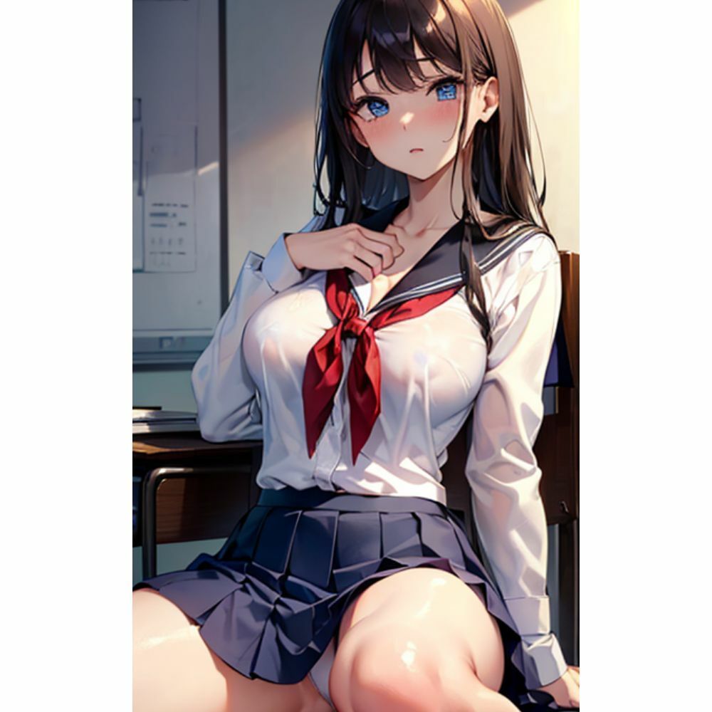 サンプル画像2:汗っかきな彼女の大胆なお誘い(愛AI) [d_307379]