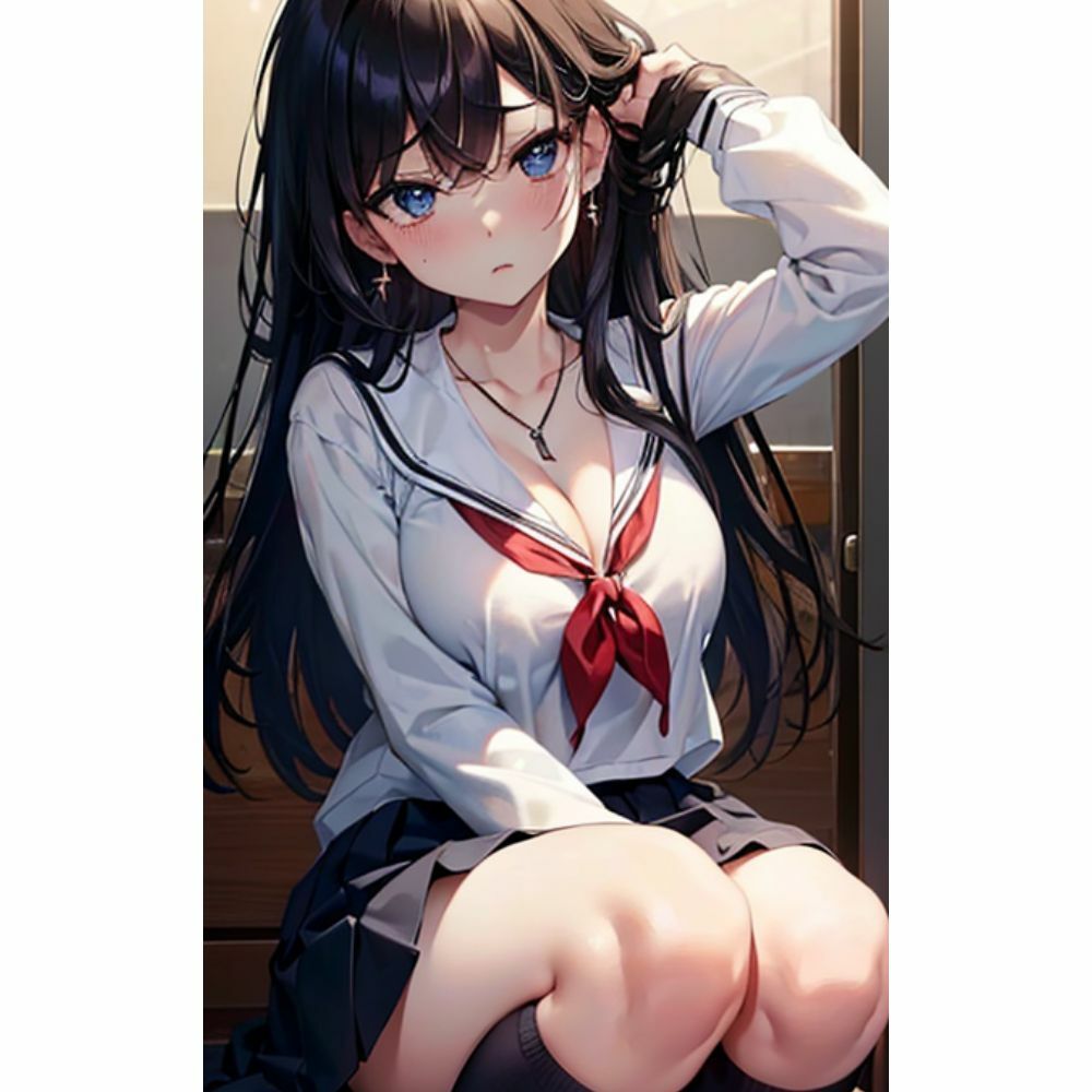 サンプル画像3:汗っかきな彼女の大胆なお誘い(愛AI) [d_307379]