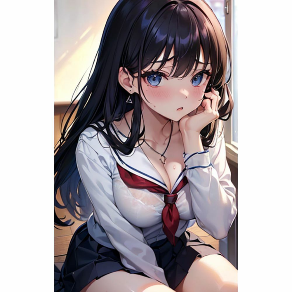 サンプル画像4:汗っかきな彼女の大胆なお誘い(愛AI) [d_307379]