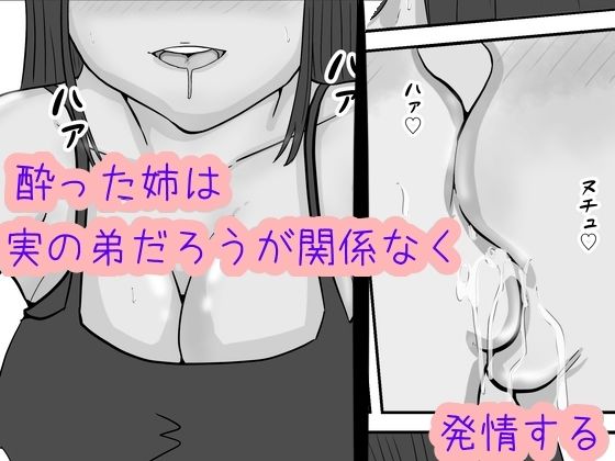 サンプル画像3:酔った姉ちゃんとエッチな事をする モノクロ版(パンプキン（モノクロ）) [d_308027]