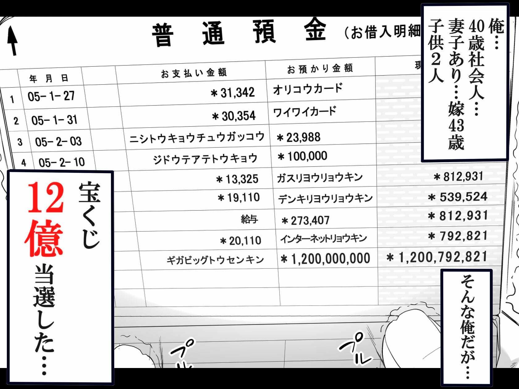 サンプル画像1:宝くじ12億当選！〜エロに全投資して、ハーレム御殿建設！！(なのかH) [d_309450]