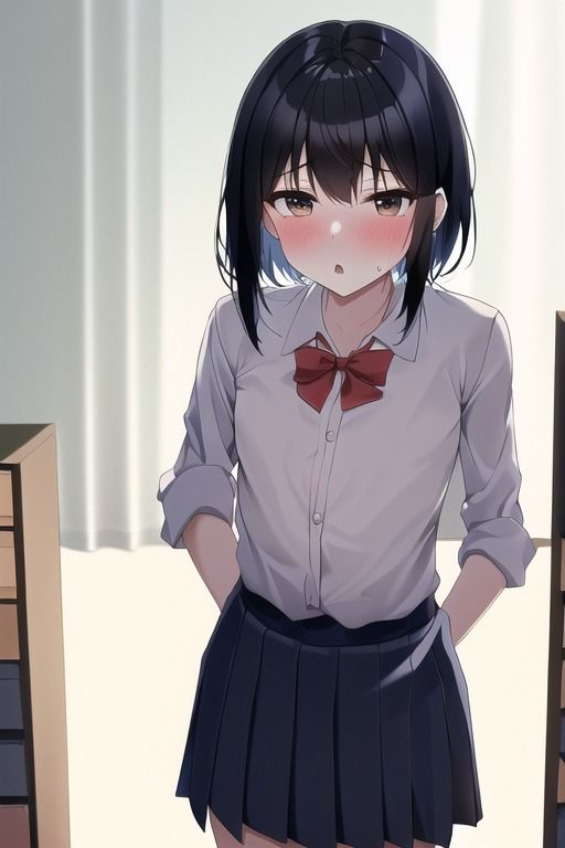 サンプル画像2:ほんのり赤面した貧乳JKがナニかを隠してる仕草のせいで余計にえっち要素が増してしまう集(変態ベイビー) [d_309736]