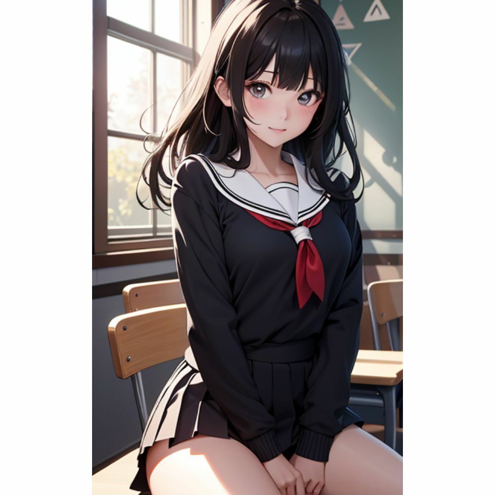 サンプル画像3:かわいい女の子がミニスカでパンチラしている(AI美女) [d_309826]