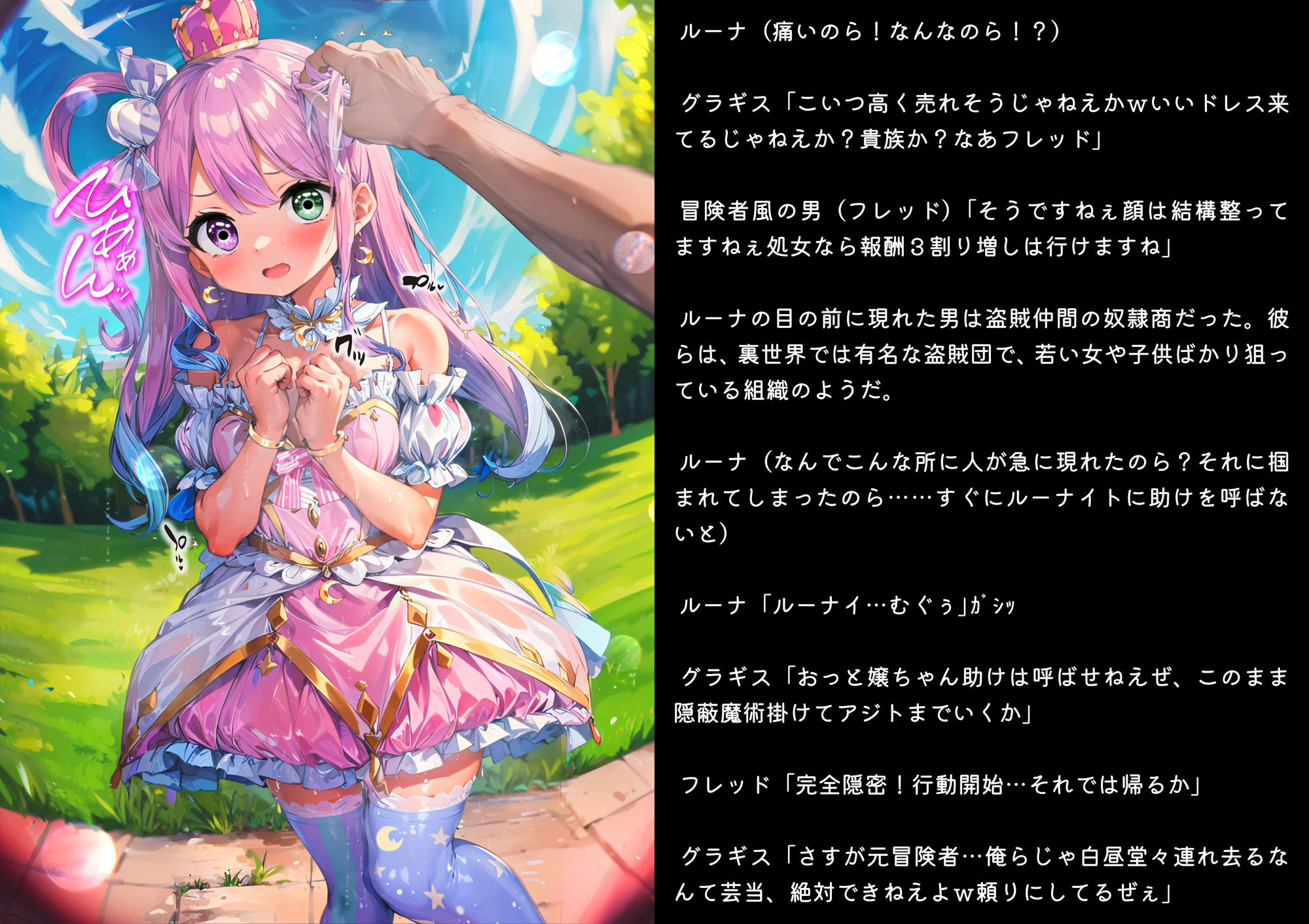 サンプル画像3:ほろえっちらいぶ んなっしょいっ！ルーナたん淫具調教 姫から娼婦へ奴●堕ち ノベル版(みなみあき) [d_311635]