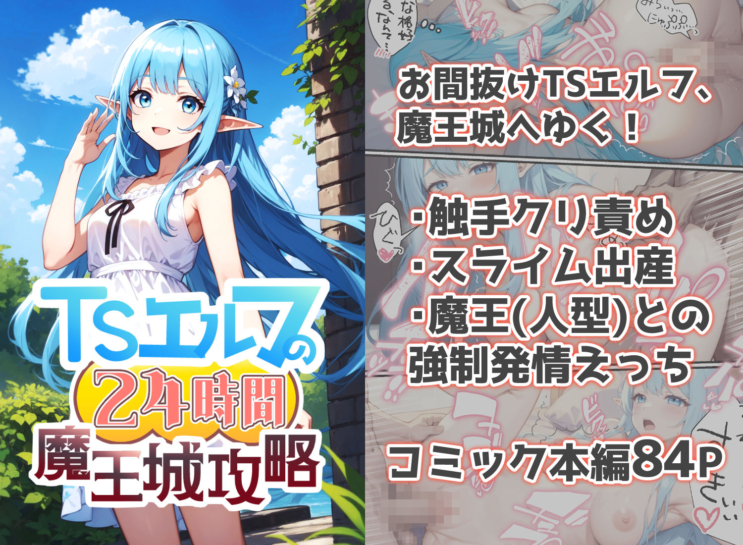 サンプル画像1:TSエルフの24時間魔王城攻略(しずのり) [d_312814]