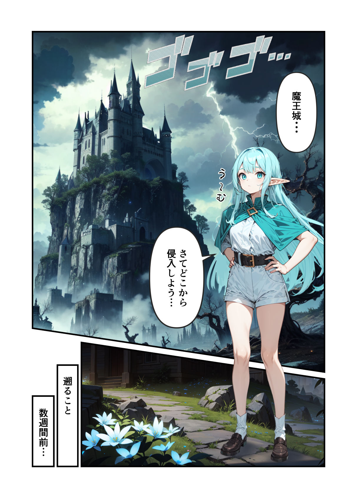 サンプル画像3:TSエルフの24時間魔王城攻略(しずのり) [d_312814]