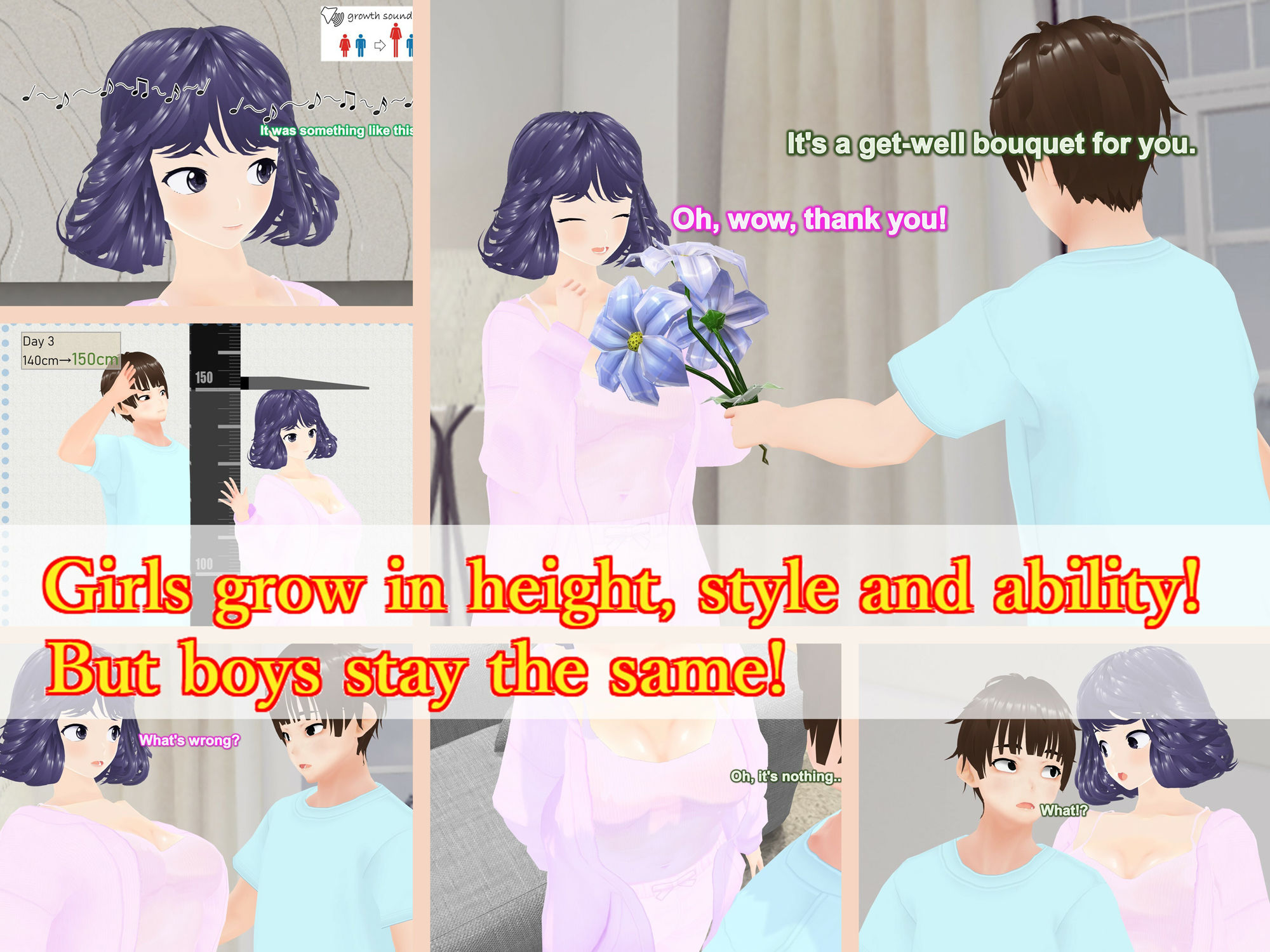 サンプル画像1:Outgrowing only girls， Overtake boys， Growth sound. Visiting the friend Arc(女子成長クラブ) [d_313093]