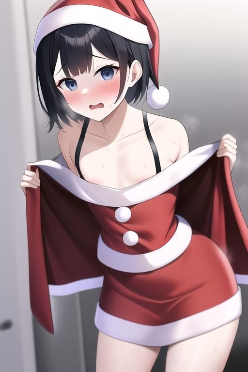 サンプル画像4:サンタコスの貧乳JKがクリスマスターベション用のおかずをプレゼントしてしまう集(変態ベイビー) [d_313646]