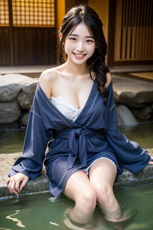 サンプル画像3:AI生成美女写真集 vol3 温泉美女(AiRealGirls) [d_314140]