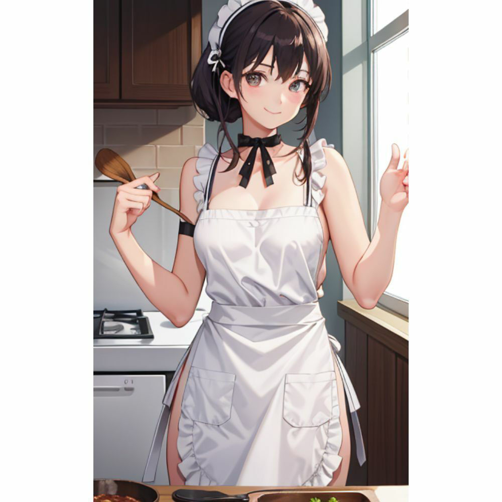 サンプル画像6:お姉さんが裸エプロンで朝食を作ってくれる(美少女) [d_316602]