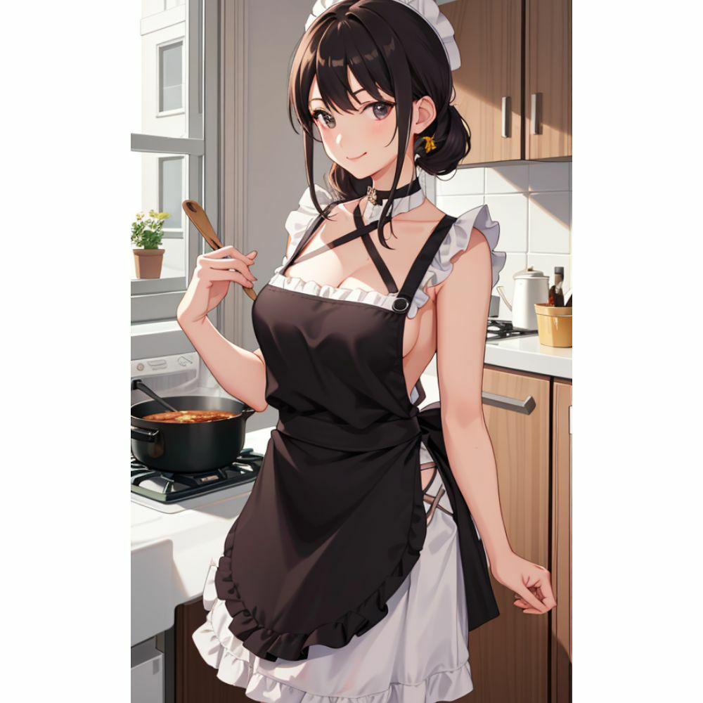 お姉さんが裸エプロンで朝食を作ってくれる