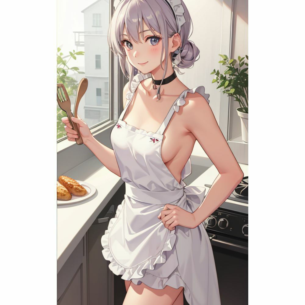 お姉さんが裸エプロンで朝食を作ってくれる