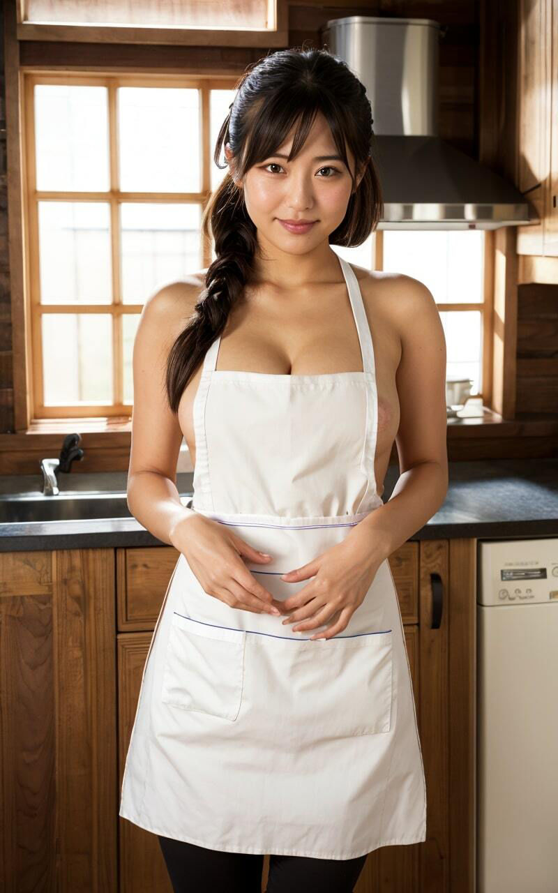 サンプル画像1:灼熱の裸エプロン(妄想Factory) [d_316615]