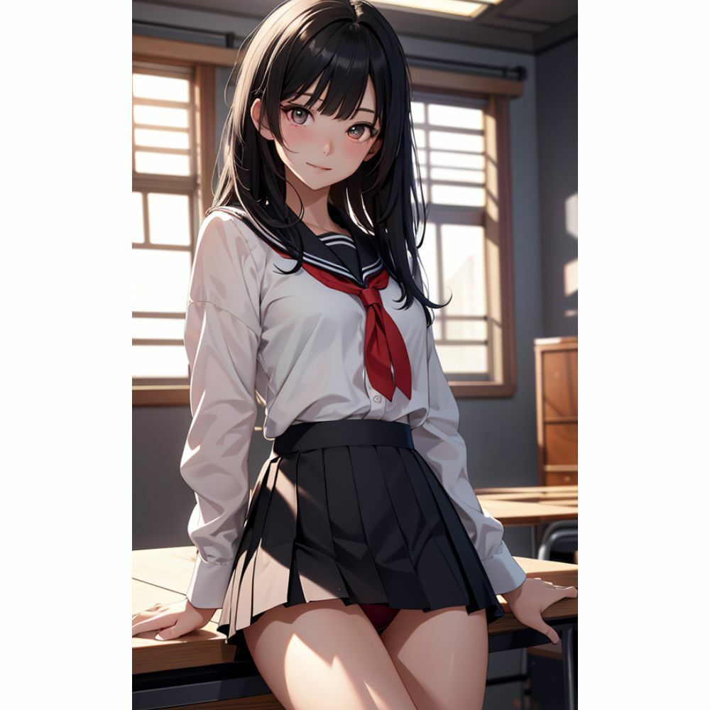 サンプル画像2:かわいい女の子がパンチラしている(美少女) [d_316841]