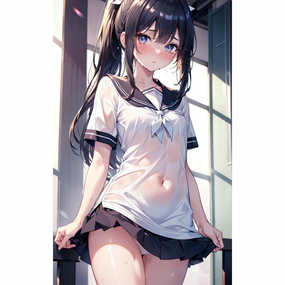 サンプル画像5:かわいい女の子がスカートをめくってパンツを見せてくれる(美少女) [d_316931]