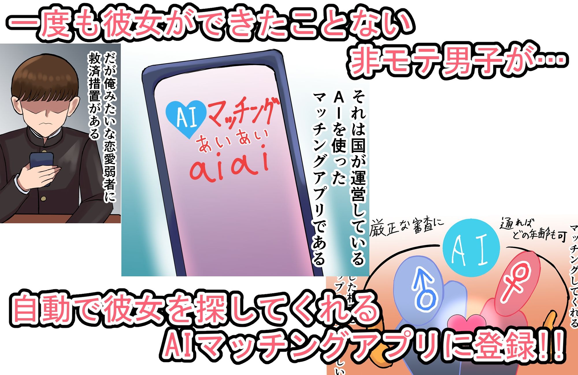 サンプル画像2:AIマッチングアプリで担任とマッチングした(ねじろう工房) [d_318972]