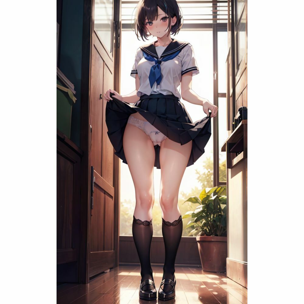 サンプル画像2:スカートめくって(美少女) [d_319015]