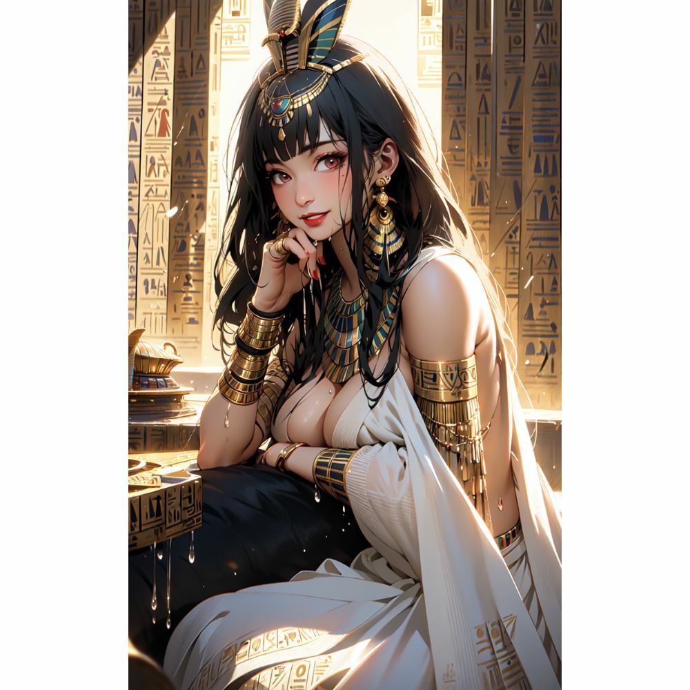 サンプル画像1:「古代の誘惑」 クレオパトラの美と官能の秘密(AI美女) [d_321845]