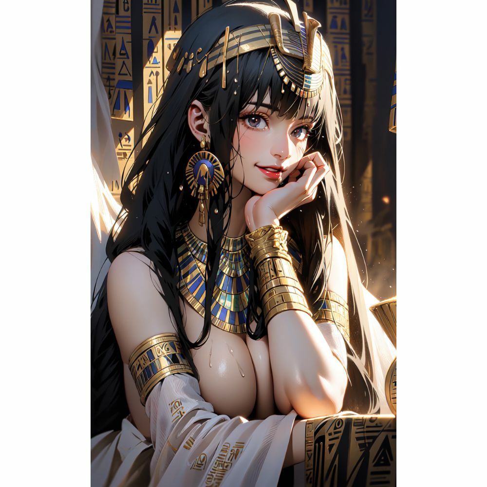 サンプル画像4:「古代の誘惑」 クレオパトラの美と官能の秘密(AI美女) [d_321845]