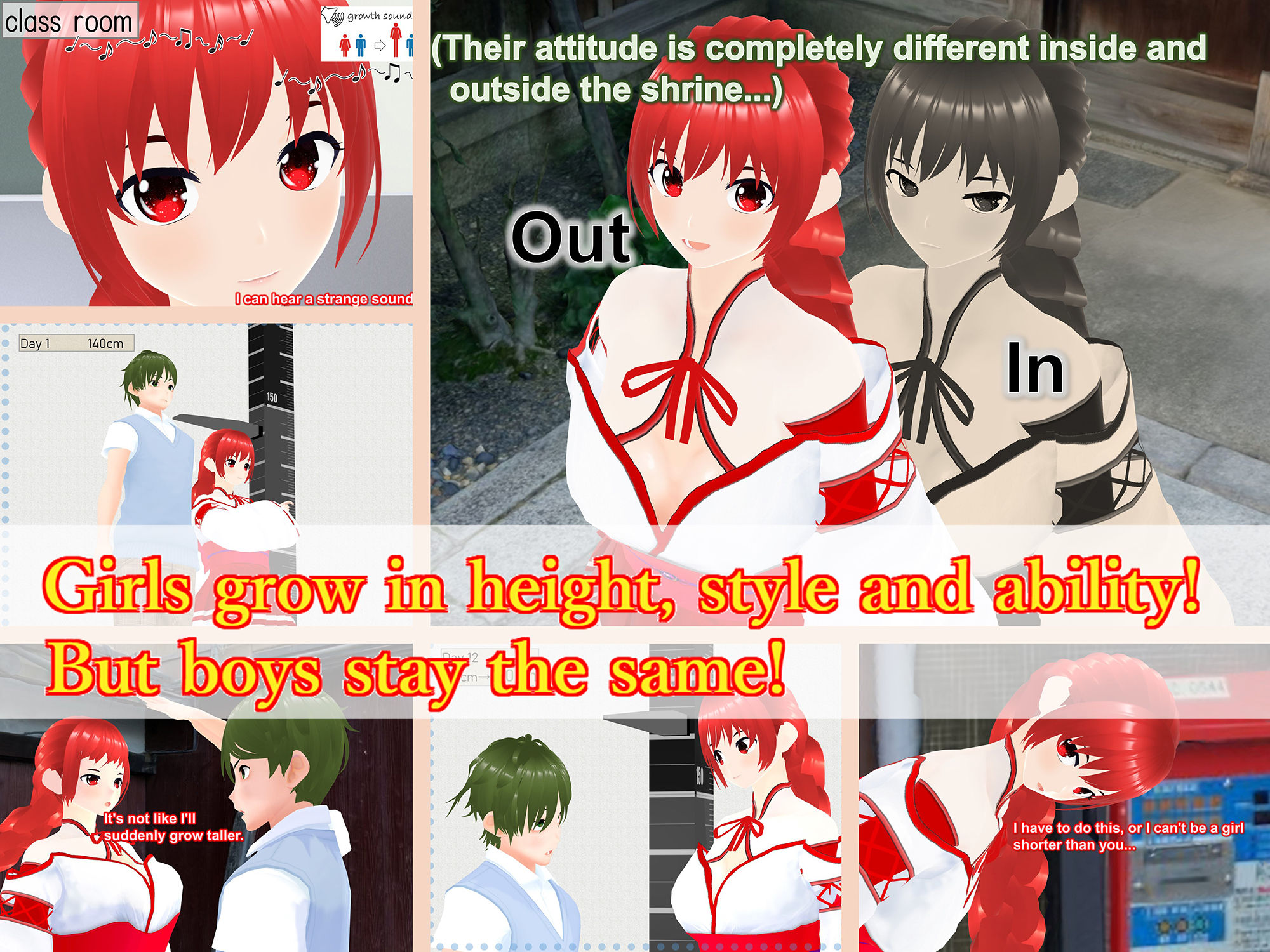 サンプル画像1:Outgrowing only girls， Overtake boys， Growth sound. shrine maiden Arc(女子成長クラブ) [d_321979]