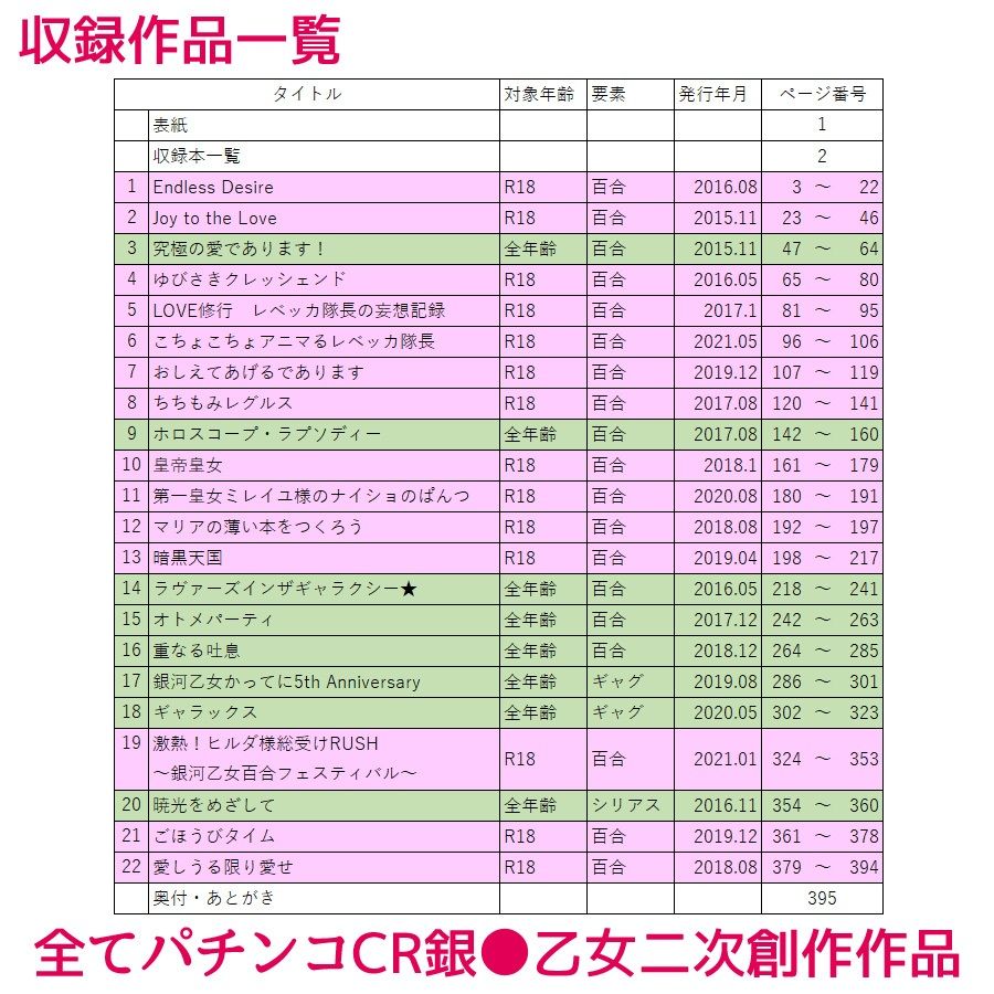 サンプル画像2:炙りトロサーモンおかわり10周年二次創作百合漫画総集編(炙りトロサーモンおかわり) [d_322155]