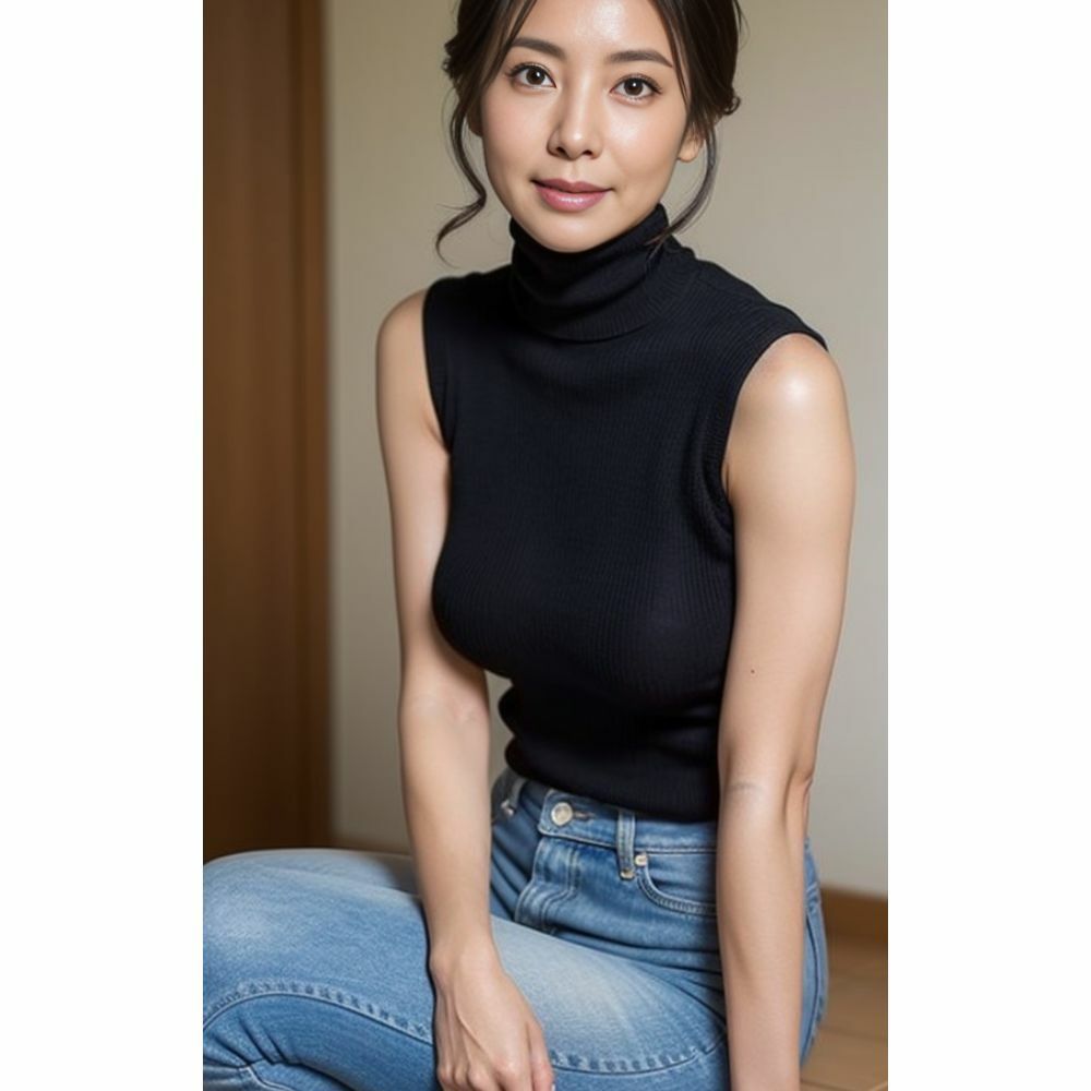 サンプル画像3:エレガント・セーターの誘い:冬の官能美(熟女倶楽部) [d_322352]