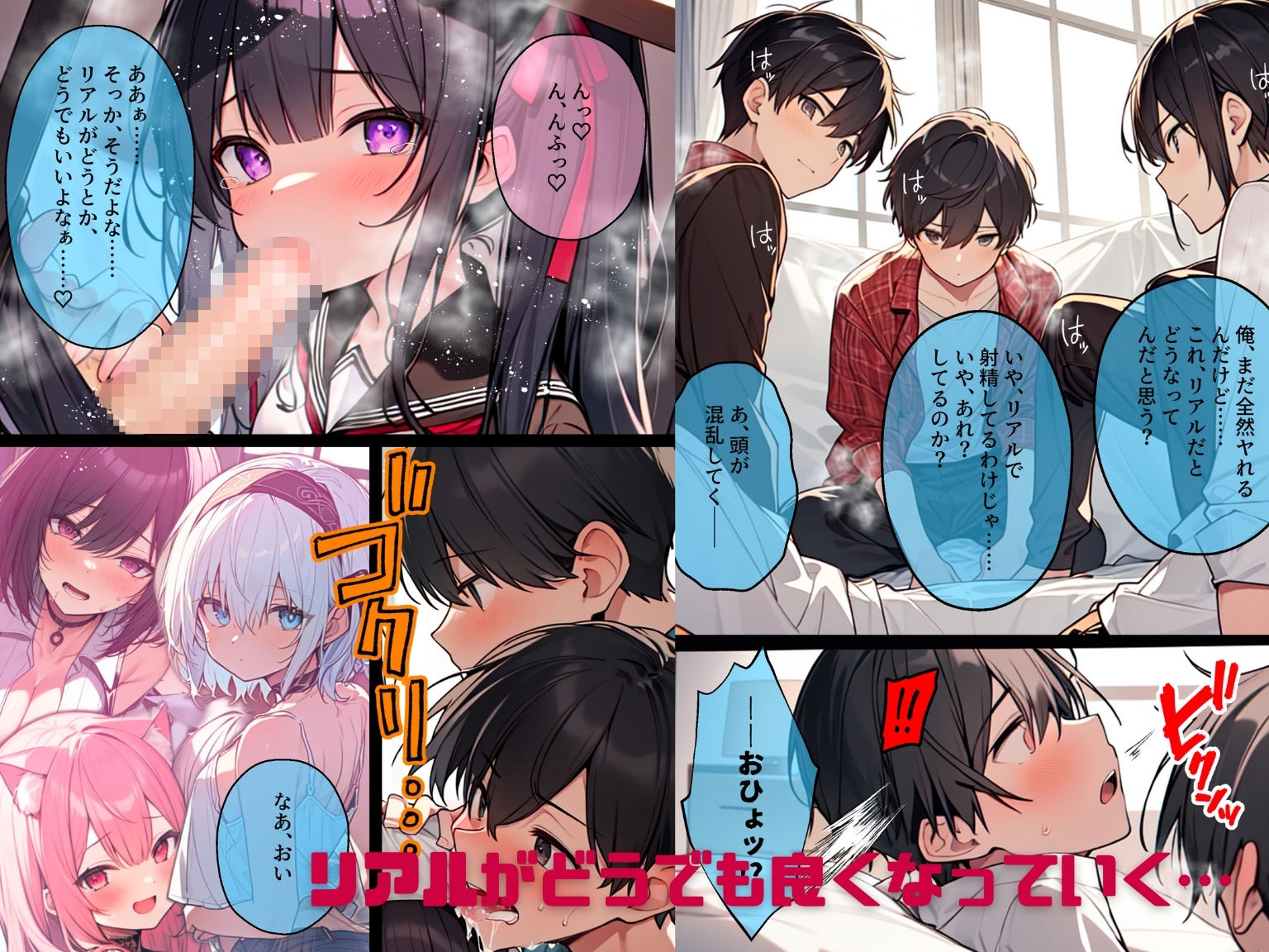 サンプル画像4:AI GIRL OVERDOSE 4〜ゲームにプレイヤーがなだれ込んで来て至る所で乱交。耐えきれずに壊れてしまってセカイがヤバい！(わからせマン) [d_323377]