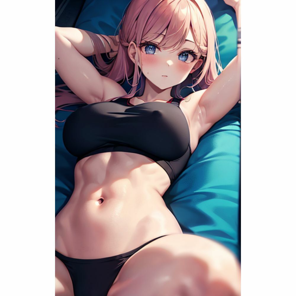 サンプル画像5:スポーツ女子の美しい腹筋(愛AI) [d_323524]