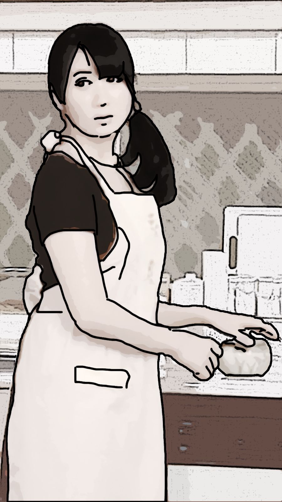 サンプル画像1:母さんはなんて？あんな男と再婚したのた？ろう(あいうえ男) [d_324254]