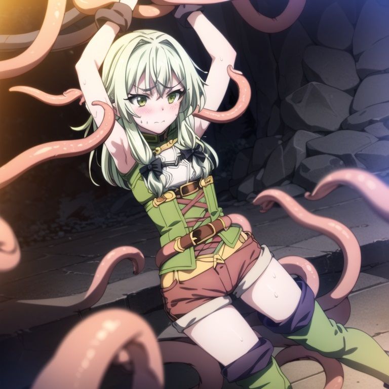 サンプル画像4:女神官と妖精弓手が触手に快楽堕ち苗床化(超乳スキーのイラストとノベル販売所) [d_324325]