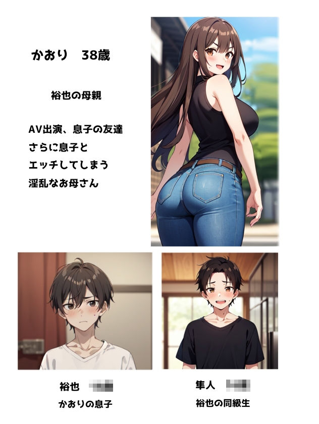 サンプル画像2:初撮りお母さん 再び2 息子のおチンチンに感じる変態お母さん(日々野すきま) [d_325390]