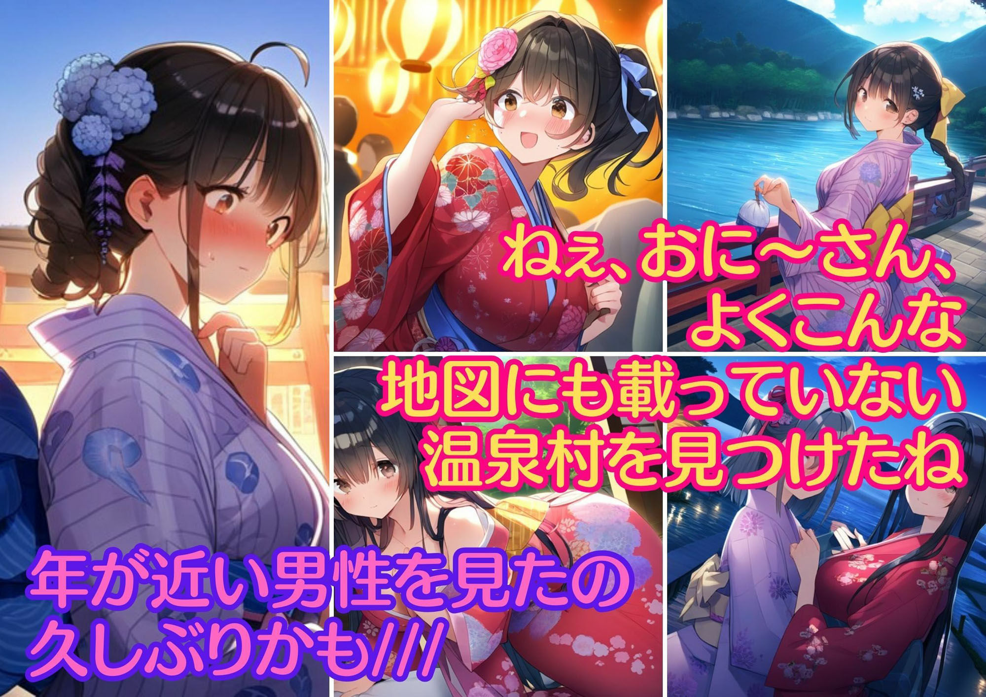 サンプル画像1:女だらけ温泉村の処女まんこに無責任孕ませ！（ボテ腹・妊婦・出産）(AI欲イラスト屋さん：わんたんめん) [d_325470]