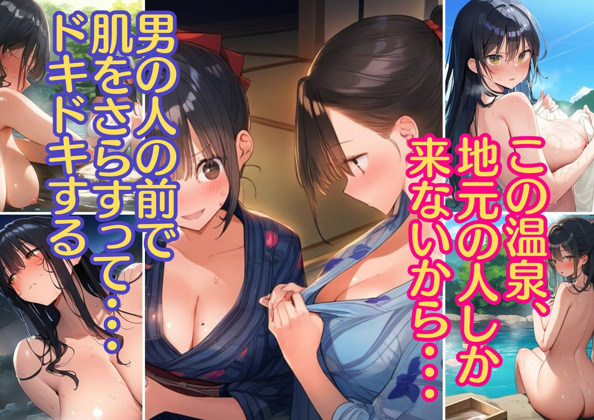 サンプル画像3:女だらけ温泉村の処女まんこに無責任孕ませ！（ボテ腹・妊婦・出産）(AI欲イラスト屋さん：わんたんめん) [d_325470]