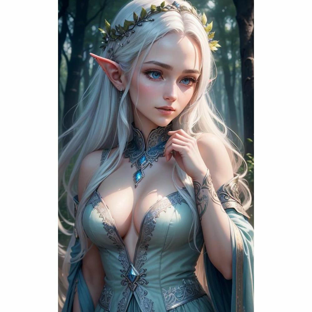 サンプル画像3:幻想の誘い:セクシー・エルフの美(AI美女) [d_325658]