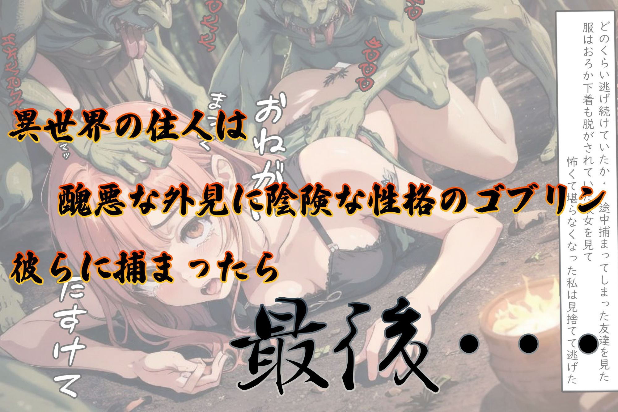 サンプル画像4:【超高画質】女子校生が異世界転生したらゴブリンの性玩具になった件(同人倶楽部☆俺の願望) [d_325913]