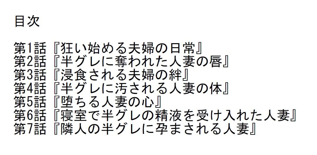 【長編官能小説】隣人の半グレに孕まされ寝取られた保育士人妻のサンプル画像 2