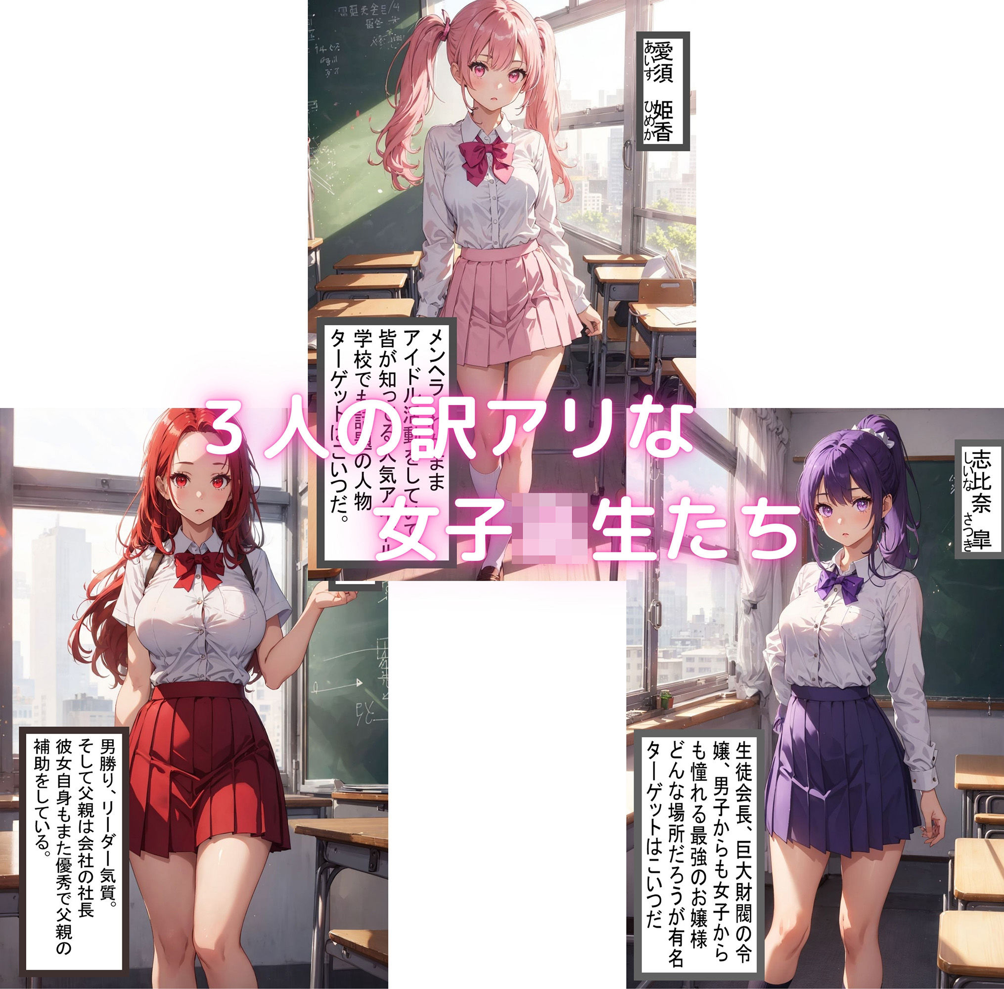 サンプル画像1:3人の訳アリ女子校生を●す話【アイドル・生徒会長・社長令嬢編】(ゆゆの森) [d_327954]