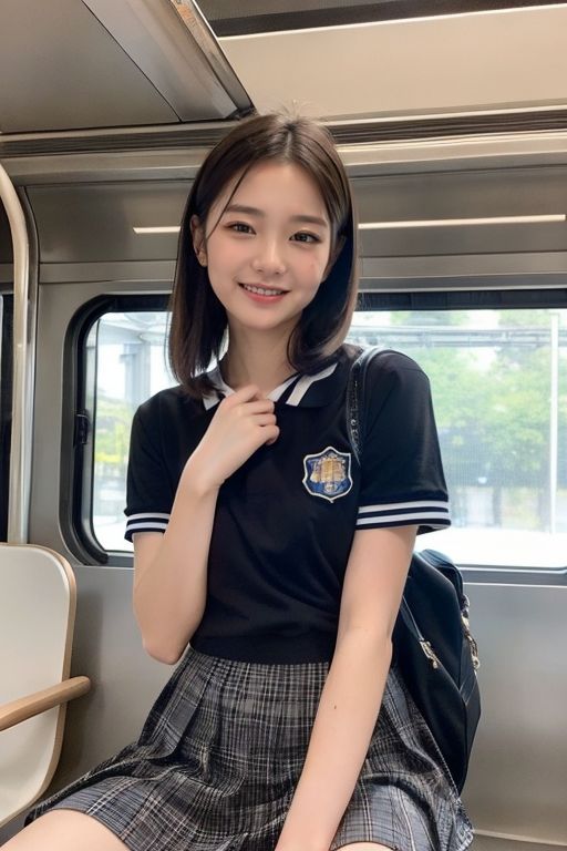 サンプル画像2:電車の向かい席3〜ちっぱい〜(★マイナーフェチ★の殿堂) [d_328179]