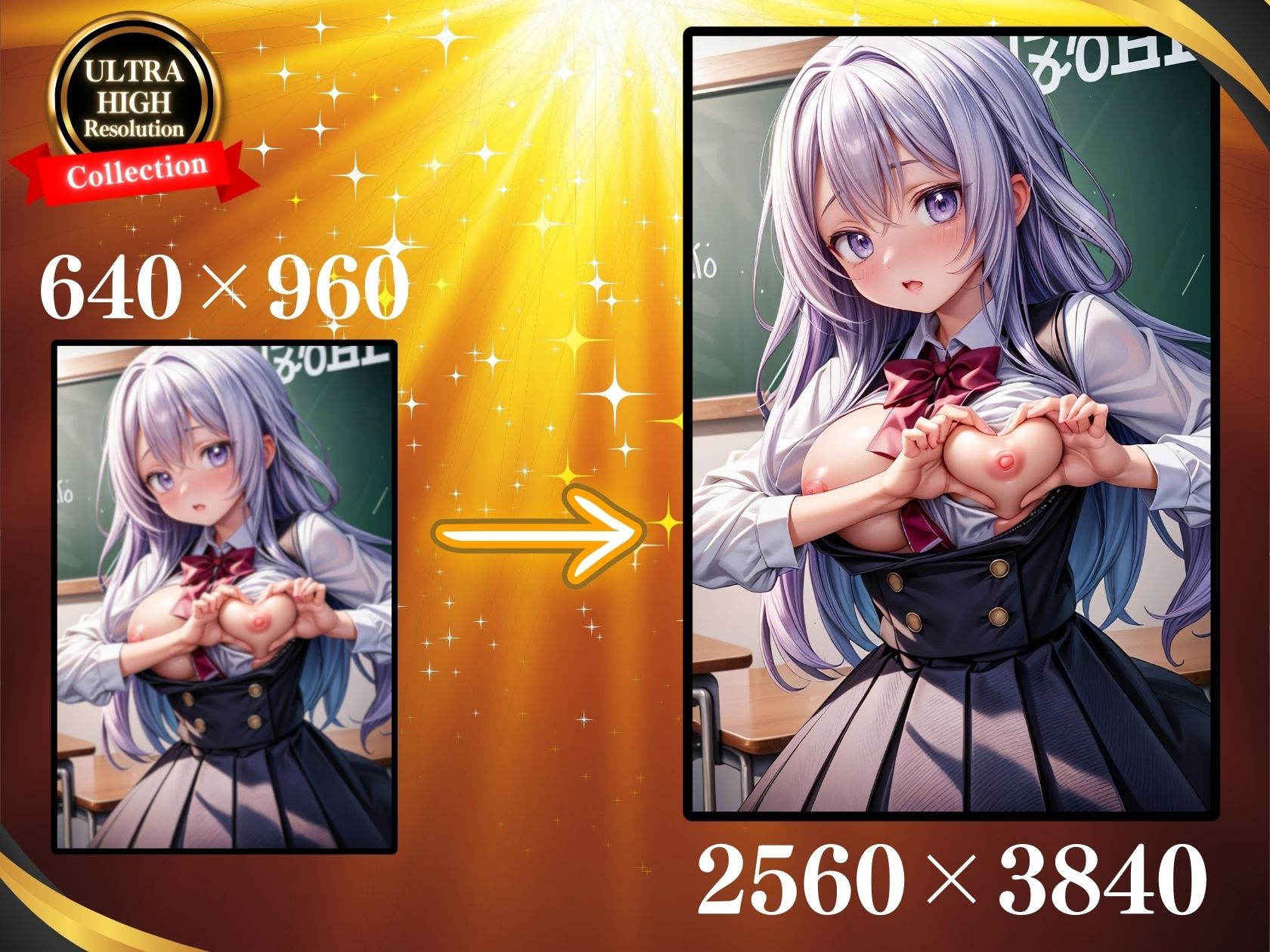 サンプル画像5:名門学園に入学した僕そこはなにかがおかしい（セリフ付き）(AI Beauties Lab) [d_329249]