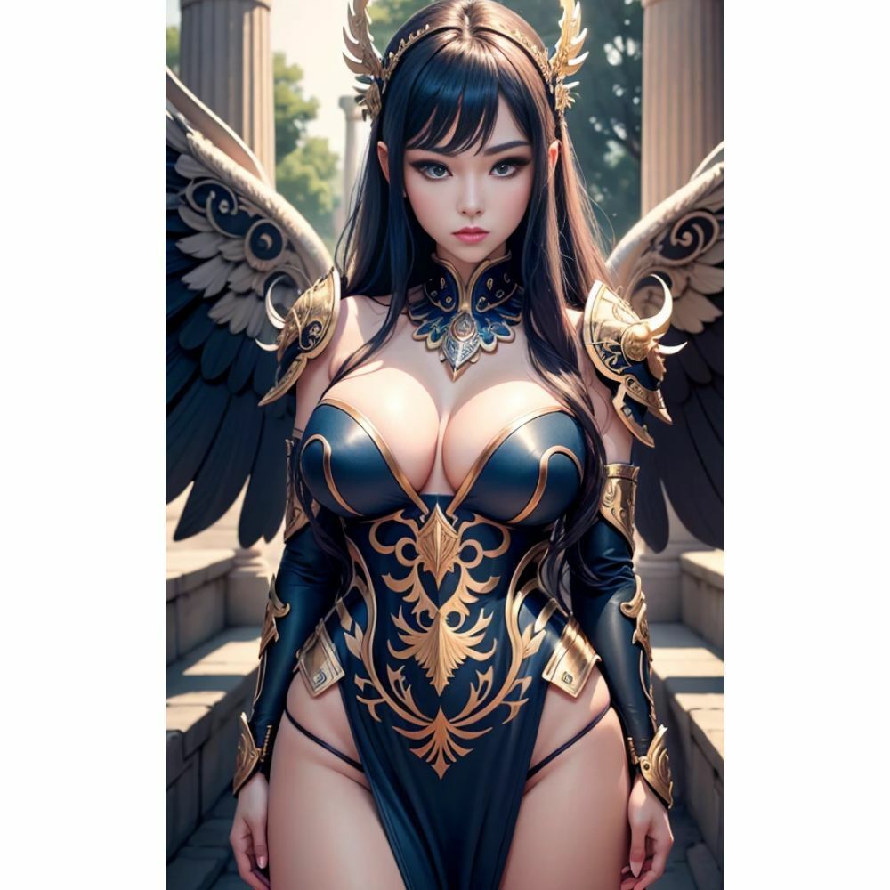 サンプル画像1:空への誘い―神話の女神たちの舞い踊る(AI美女) [d_329601]