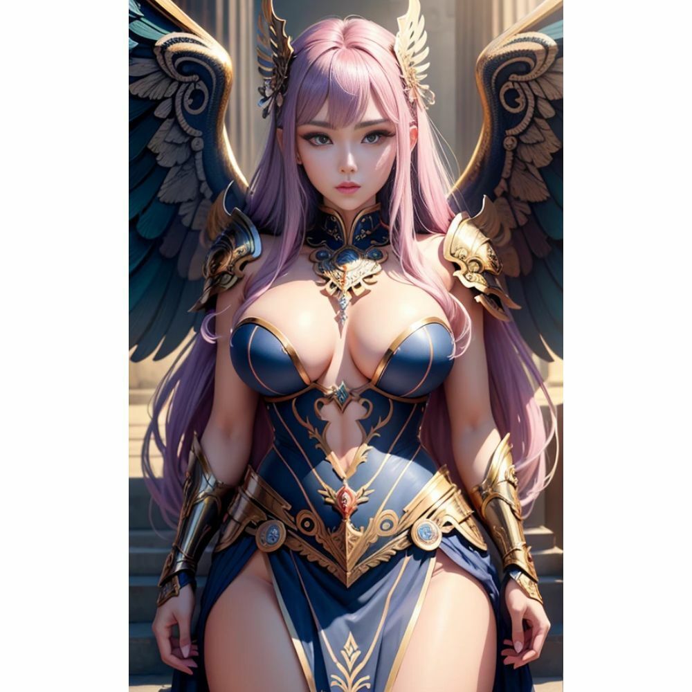 サンプル画像6:空への誘い―神話の女神たちの舞い踊る(AI美女) [d_329601]