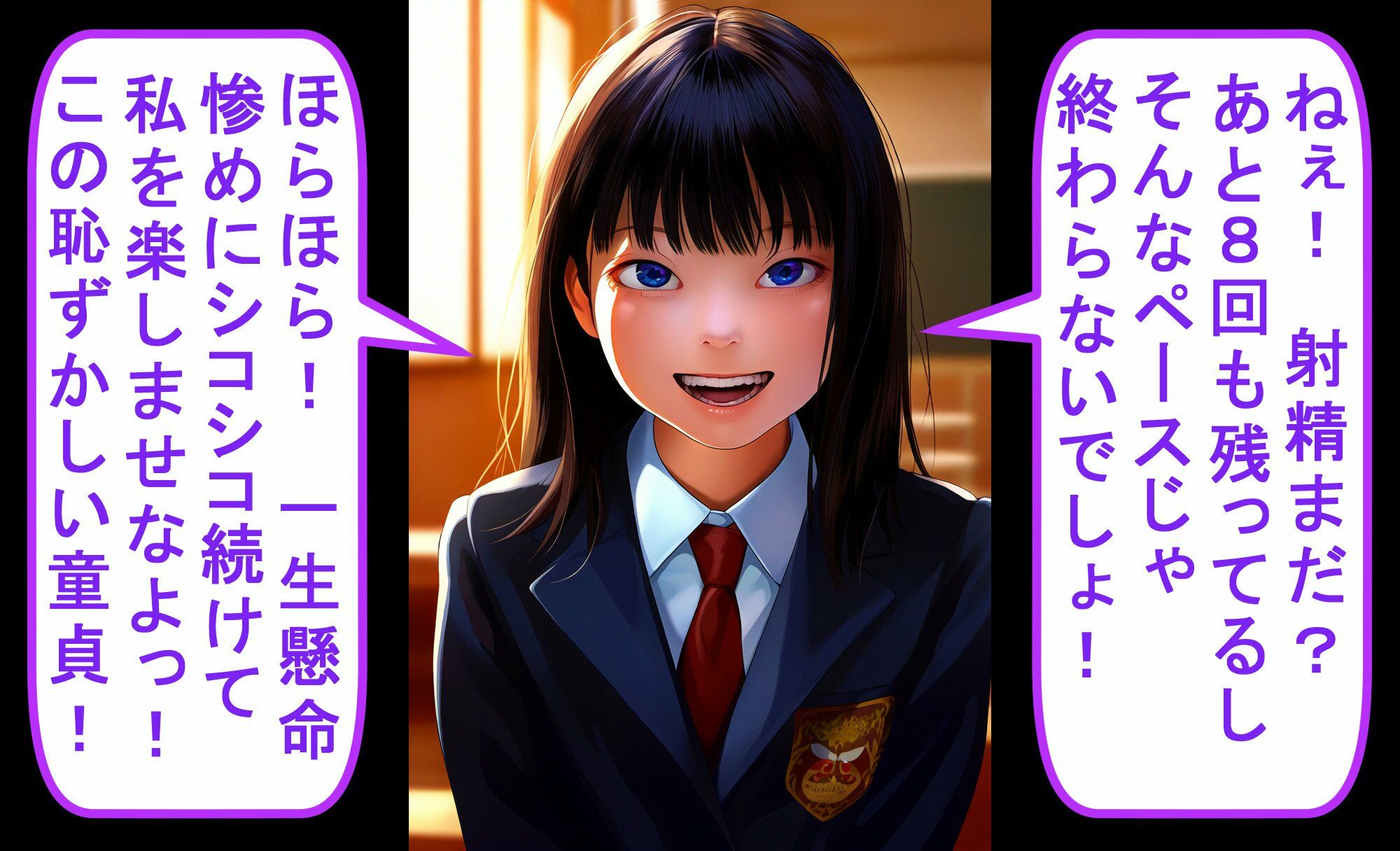 サンプル画像3:制服ロ○ータからの懲罰〜童貞強●オナニー責め〜 vol.1(いじめっ娘通信) [d_330056]