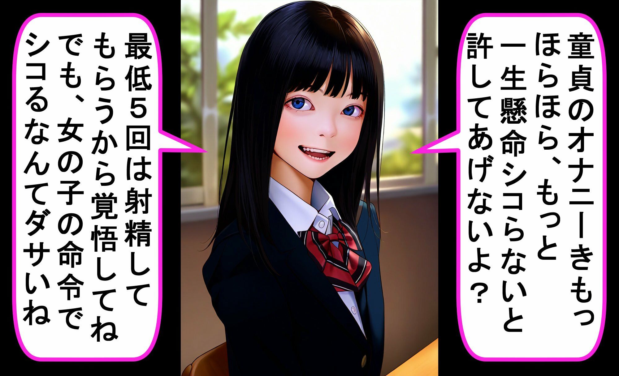 サンプル画像2:制服ロ○ータからの懲罰〜童貞強●オナニー責め〜 vol.2(いじめっ娘通信) [d_330191]